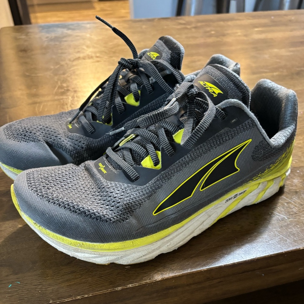 Altra Charcoal and Lime Athletic Sneakers
